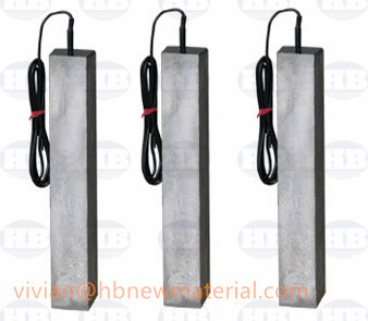 Anodos de ligas de magnésio personalizados para aplicações industriais Tubulações de petróleo 7,7 kg 17 libras