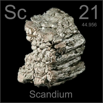 CAS 7440-20-2 metal 99,9 do escândio do Sc 2,99 g/cm3
