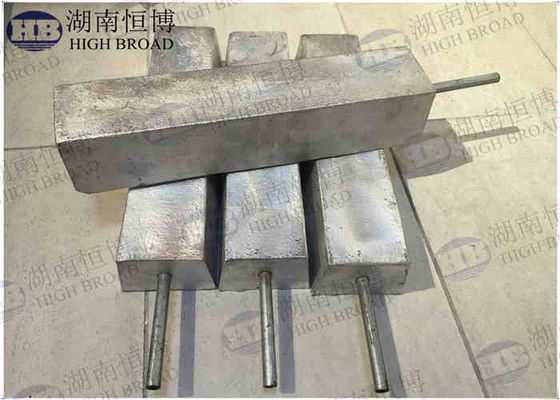 Haste de Ânodo de Sacrifício de Alumínio para Tanque de Água Doce com Cabeça Hexagonal, Rosca 1 NPT, 600mm, 1.8kg, Liga Al-Zn-Mg, Grau Potável