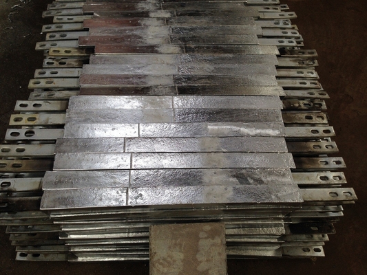 Anodos de tanque de lastro de alumínio com baixo ferro, liga de índio de alumínio de zinco de alta pureza