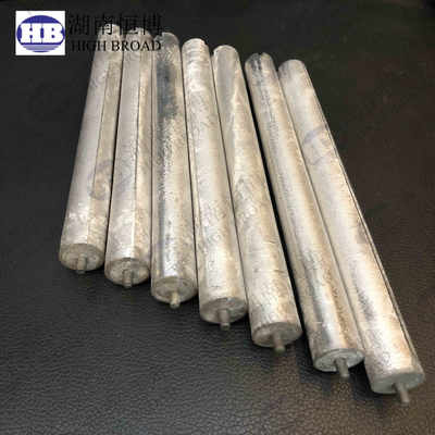 Zinc Alumínio AZ63 AZ31 Magnésio barras de ânodo 9mm-26mm Diâmetro resistente à corrosão maleável