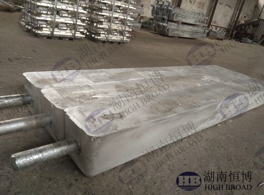 2.7 G/cm3 Anodo sacrificial de alumínio Rectangular / Quadrado / em forma de trapézio