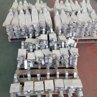 Ânodo de Sacrifício de Alumínio para Torre de Resfriamento Tipo Cilindro 350x80mm Montagem com Flange 7,5kg Al-Zn-In Proteção Industrial de Água