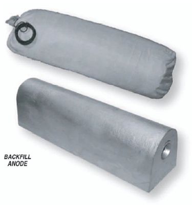 M1C certificado ISO9001 17 lbs 32 lbs 60 lbs anodos de recheio com superfície lisa para proteção catódica de tubulações