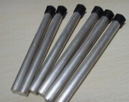 Haste de ânodo sacrificial de magnésio AZ63 de alto potencial com padrão ASTM B843-13 e rosca NPT de 3/4 polegadas para aquecedores de água