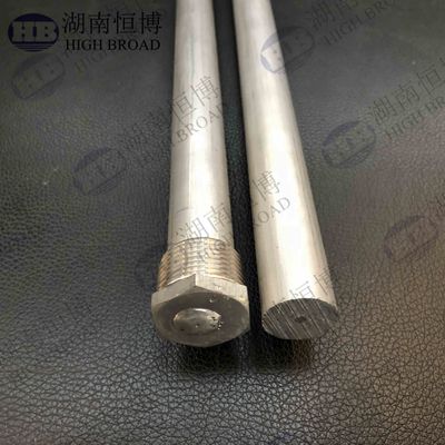 Flexível Segmentado Alta Pureza Magnésio Anodo Rod 36 polegadas 0,9 polegadas Diâmetro Core de aço roscado para tanques de poços profundos