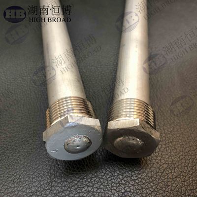 Flexível Segmentado Alta Pureza Magnésio Anodo Rod 36 polegadas 0,9 polegadas Diâmetro Core de aço roscado para tanques de poços profundos