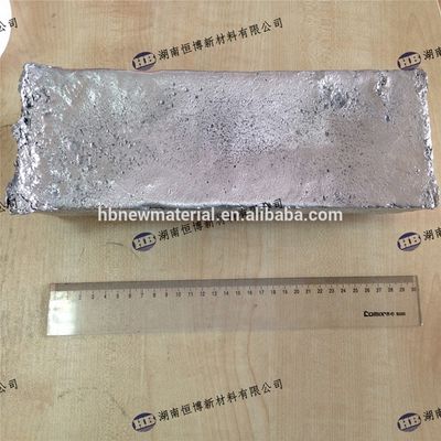 Lingote de liga de terras raras de alumínio AlW5% para refino de grão e aplicações aeronáuticas