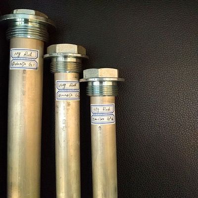 Haste de ânodo de liga de alumínio de 25 mm de alta resistência com rosca 1 NPT de 1200 mm para proteção em larga escala de caldeiras industriais