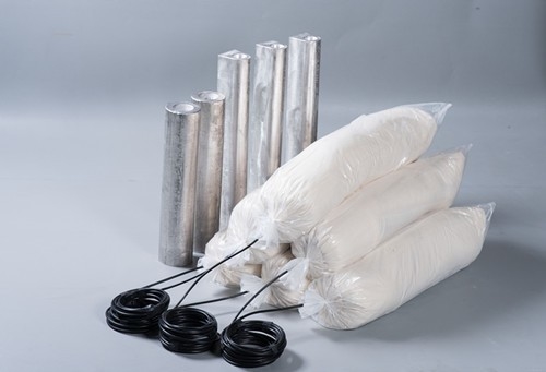 Anodos de ligas de magnésio pré-embalados para tubulações de controlo da corrosão Proteção catódica