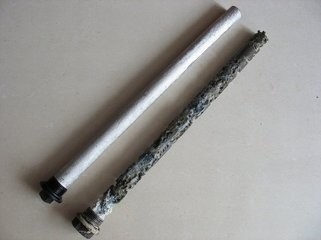 AZ31 AZ63 Combustível para aquecimento de água de liga de magnésio Barras de barra de ânodo para tampas de aço galvanizado NPT BSPT 3/4&quot;