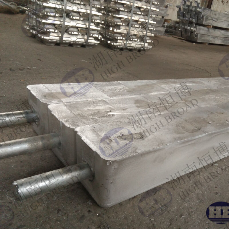 Anodo sacrificial de alumínio de alta eficiência Al-Zn-In-Cd para prevenção da corrosão nos cascos dos navios ASTM GAIII Standard